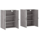 Wall Mounted Cabinets 2 pcs Grey Sonoma Engineered Wood 3197895