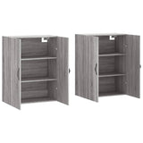 Wall Mounted Cabinets 2 pcs Grey Sonoma Engineered Wood 3197895