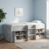 Kids'High Bed Frame 2 pcs Concrete Grey 98.5 x 200 cm 3422566