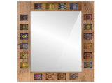 Bathroom Mirror Natural 50 x 70 x 3 cm Solid Mango Wood 4018291