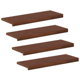 Stair Tread 4 pcs 80 x 25 x 2 cm Dark Brown Solid Oak Wood 3449334