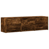 TV Cabinet with LED Smoked Oak 140 x 34 x 40 cm Engineered Wood 3418703