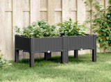Garden Planter with Legs Black 80x40x42 cm PP 367893