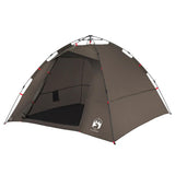Fishing Tent 4-Person Brown Quick Release 4005327