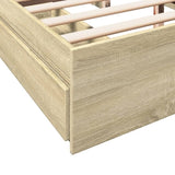 Bed Frame with Drawers without Mattress Sonoma Oak 160x200 cm 3280645