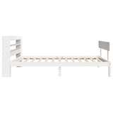 Bed Frame without Mattress White 90x190 cm Single Solid Wood Pine 3306606