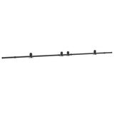 Sliding Door Hardware Kit 400 cm Steel Black 3295786