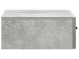 Wall-Mounted Bedside Cabinet with Drawer 2 pcs Concrete Grey 898962