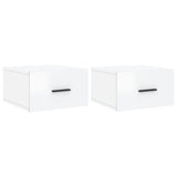 Wall-mounted Bedside Cabinets 2 pcs High Gloss White 35x35x20 cm 829857