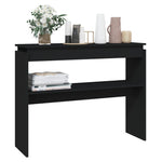 Console Table Black 102x30x80 cm Engineered Wood 808324
