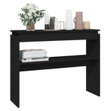 Console Table Black 102x30x80 cm Engineered Wood 808324