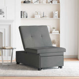 Sofa Bed Dark Grey 194 x 50 x 82 cm Plywood 42008583