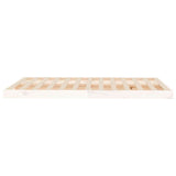 Bed Frame without Mattress White 120x190 cm Small Double Solid Wood Pine 823475