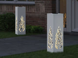 Solar LED Pathway Light 2 pcs White Cold Rolled Steel 879801
