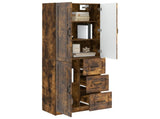 Cabinet Set 2 pcs Smoked Oak Engineered Wood 3416984