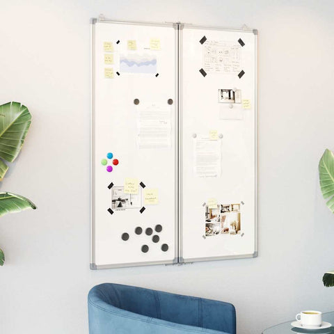 ZNTS Magnetic Whiteboard Foldable 80x100x1.7 cm Aluminium 4005352