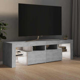 TV Cabinet with LED Lights Concrete Grey 140x36.5x40 cm 804368