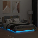 Bed Frame with LED without Mattress Sonoma Oak 140x190 cm 3210040