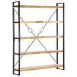 Bookcase Mango Wood Brown, Black 286580