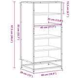 Shoe Rack Sonoma Oak 48x38x97.5 cm Engineered Wood 849205