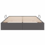 Storage Bed with Mattress Grey 140 x 200 cm Faux leather 3369951