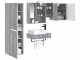 Bathroom Furniture Set 5 pcs Grey Sonoma 3407276
