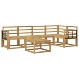 Outdoor Sofa Set 6 pcs White Solid Acacia Wood 3387673