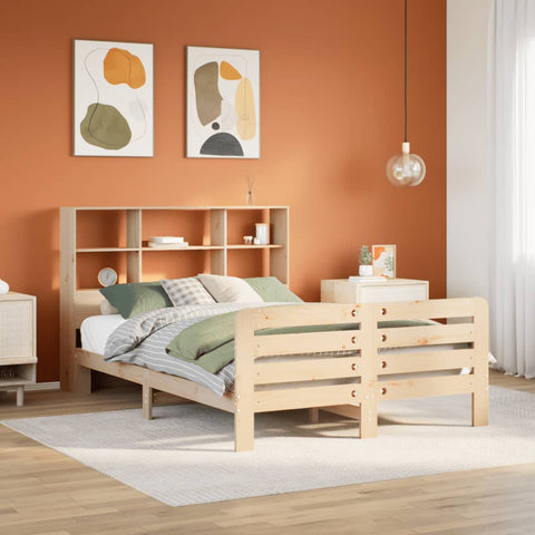 ZNTS Bed Frame without Mattress 160x200 cm Solid Wood Pine 3309929