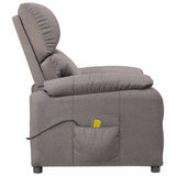Massage Chair Taupe Fabric 342466