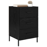 Bedside Cabinet Black Oak 40 x 40 x 66 cm Engineered Wood 882127