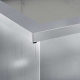 Garden Planter with LED Silver 30 x 60 x 30 cm Galvanised Steel 8008094