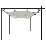 Pergola with Retractable Roof Cream 589x292x230 cm 360120