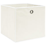 Storage Boxes 10 pcs White 32x32x32 cm Fabric 288351