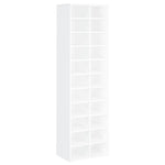 Shoe Cabinet White 54x34x183 cm Engineered Wood 800369
