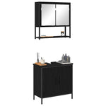 Bathroom Furniture Set with Storage 2 pcs Black 60 x 30 x 60 cm 3334324