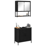 Bathroom Furniture Set with Storage 2 pcs Black 60 x 30 x 60 cm 3334324