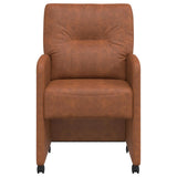 Dining Chairs with Wheels 2 pcs Brown 57 x 67 x 95 cm 42017840