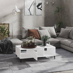 ZNTS Coffee Table White 103.5x60x35 cm Engineered Wood 806022