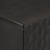 Side Cabinet Black 60x33x75 cm Solid Wood Mango 356821