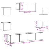 7 Piece TV Cabinet Set Sonoma Oak Engineered Wood 3114512