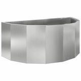 Planter Silver 90 x 45 x 35 cm Galvanised Steel 883694