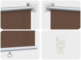 Outdoor Roller Blind 90% UV Block Taupe 180 x 230 cm HDPE 42036161