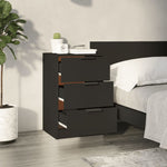 Bedside Cabinet Black 40x36x65 cm 811270