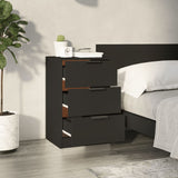 Bedside Cabinet Black 40x36x65 cm 811270