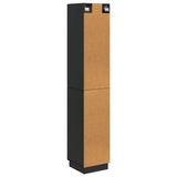Cabinet Set 2 pcs Black 33 x 34.5 x 87 cm Engineered Wood 3416809