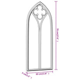 ZNTS Garden Mirror Black 70x30 cm Iron for Outdoor Use 318352