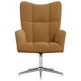 Relaxing Chair Brown Velvet 328125