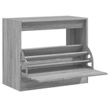 Shoe Cabinet Grey Sonoma 80x42x69 cm Engineered Wood 840006