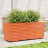 Garden Planter Wax Brown 110x40x49.5 cm Solid Wood Pine 3282561