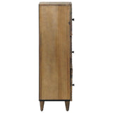 High Board with Shelf Brown 40 x 33.5 x 110 cm Solid Mango Wood 4018361